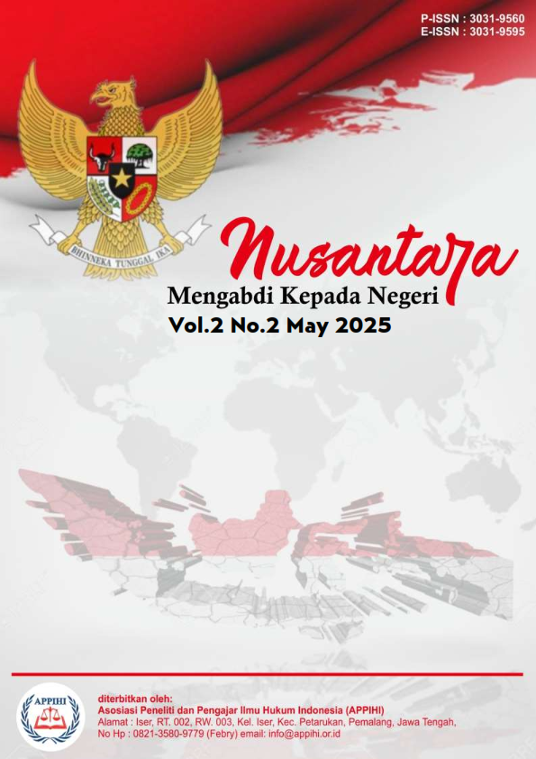 					View Vol. 2 No. 2 (2025): May: Nusantara Mengabdi Kepada Negeri
				